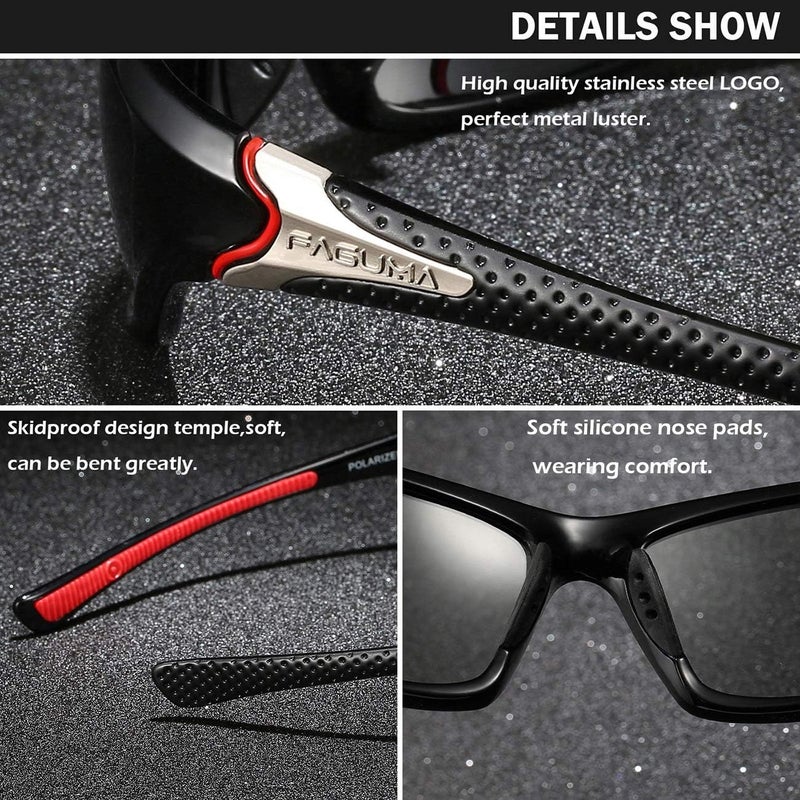 FAGUMA Sports Polarized Sunglasses For Men Cycling Driving Fishing UV400 Protection - Image 5